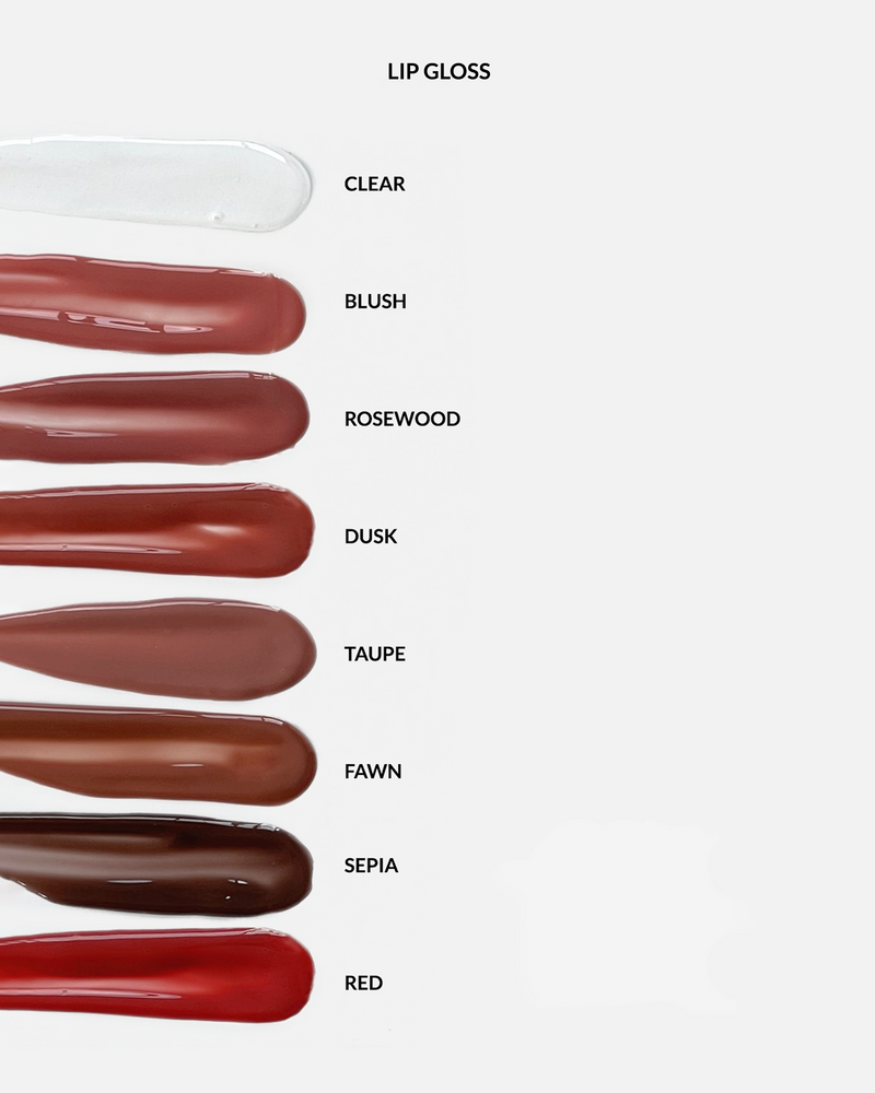 REFY LIP GLOSS SHADE SWATCHES